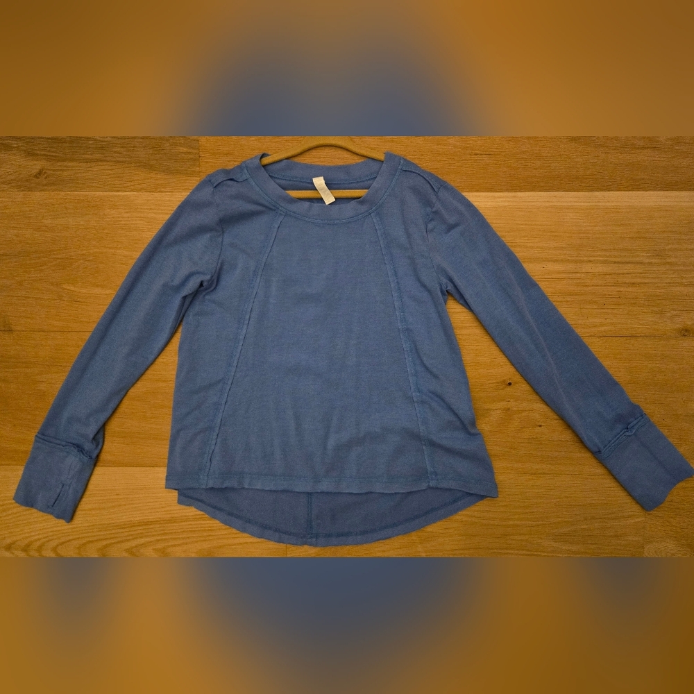 Zella Girl Hi Lo Periwinkle Long Sleeve Tee